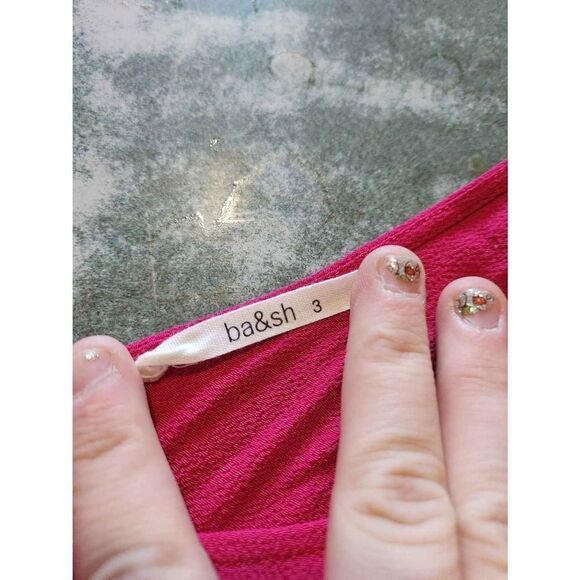 ba&sh taima framboise pink dress sz 3 - Picture 4 of 6